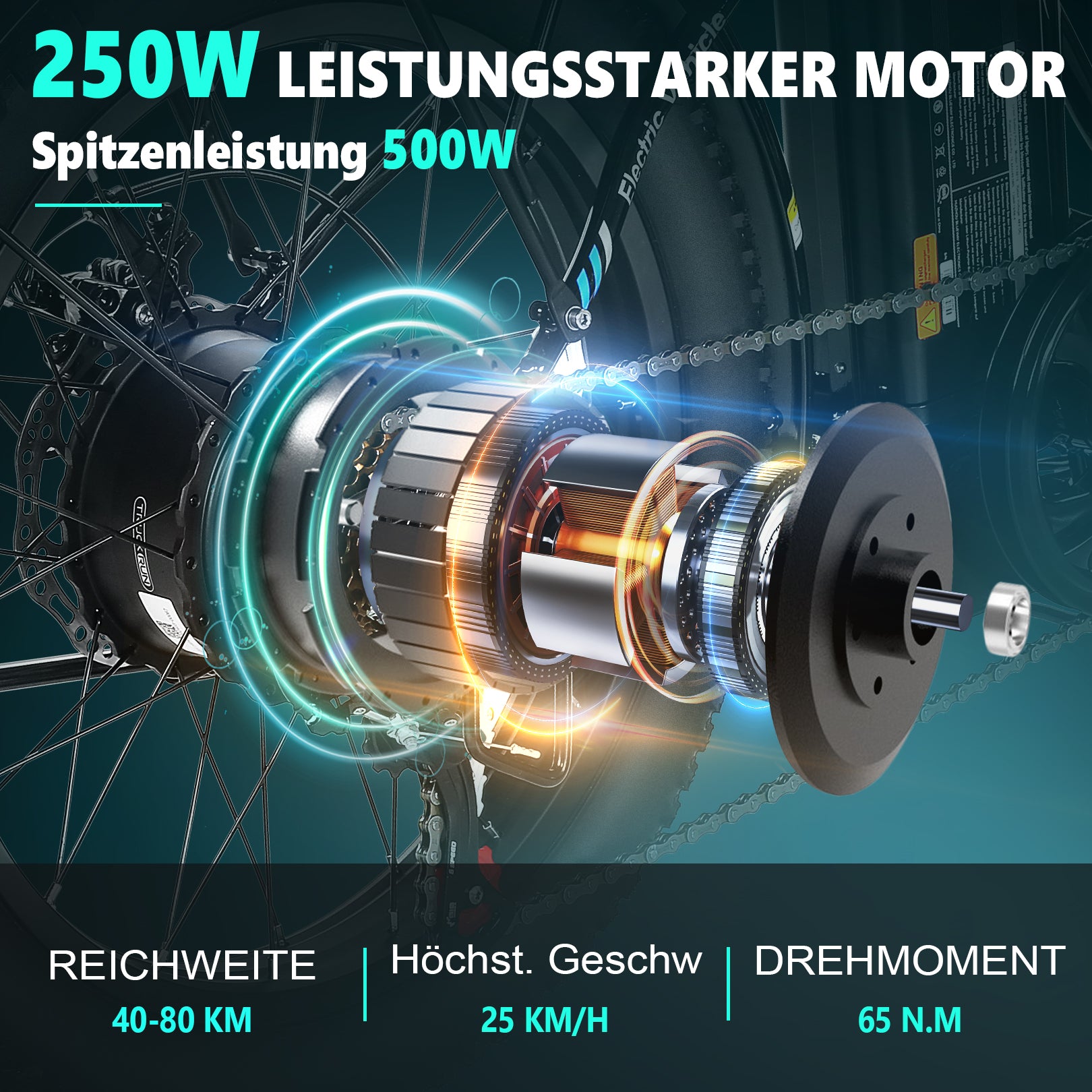 VIVI Bicicletta elettrica per pendolari 3.0" Bicicletta elettrica pieghevole con pneumatici larghi