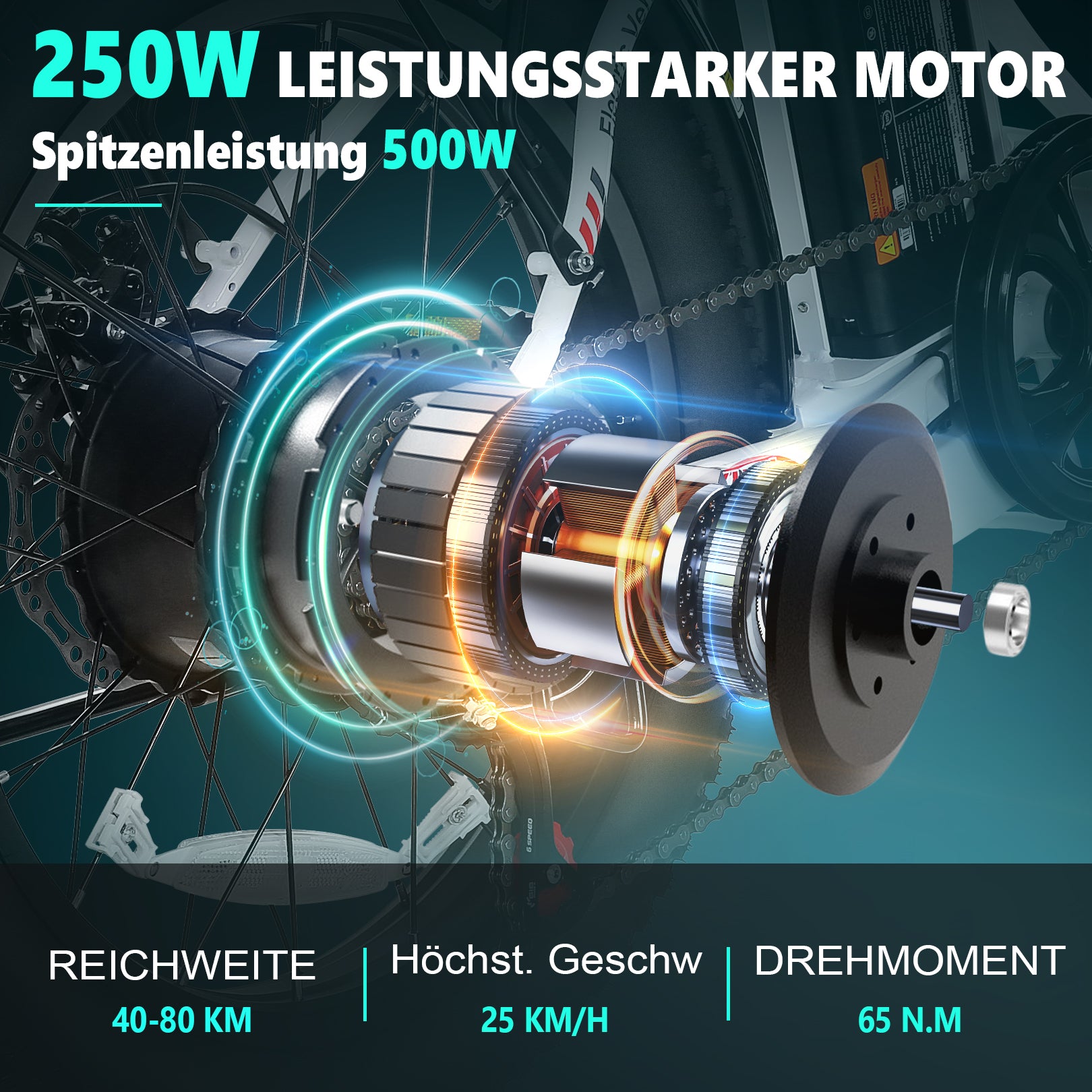 VIVI Bicicletta elettrica per pendolari 3.0" Bicicletta elettrica pieghevole con pneumatici larghi