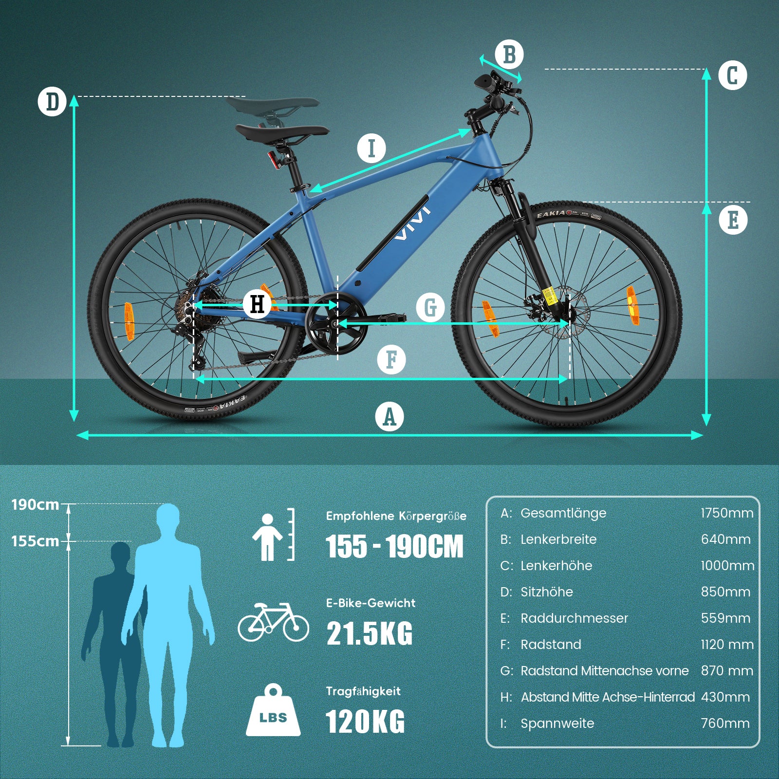 Vivi Electric Bike pendole Hardtail Electric Mountain Bike