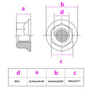VIVI Bike Universal Flange Nut M12-1.75mm Serrated Hex Nuts