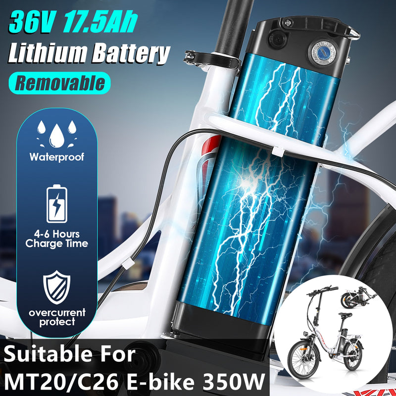 Batterie au lithium VIVI HA030-05 36V 17.5Ah pour vélo électrique MT20/C26 350W